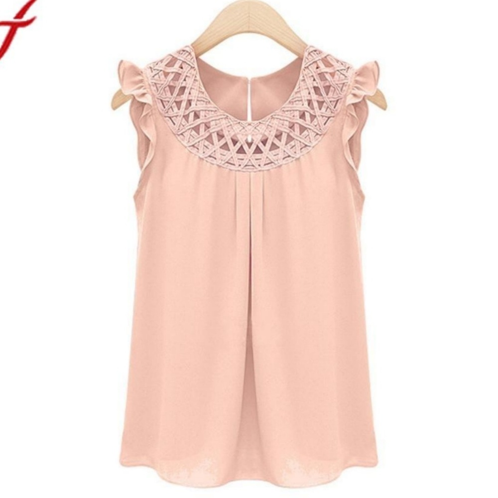 Chiffon sleeveless shirt